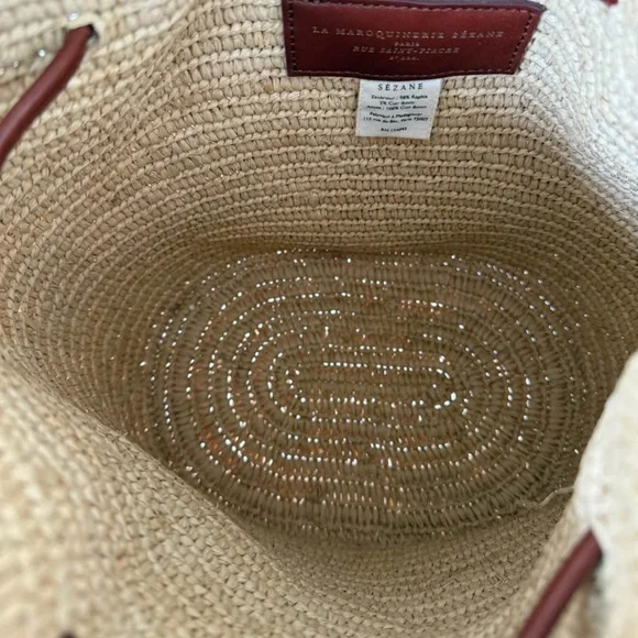 Sezane Farrow Bag in Natural Raffia - Picture 4 of 4